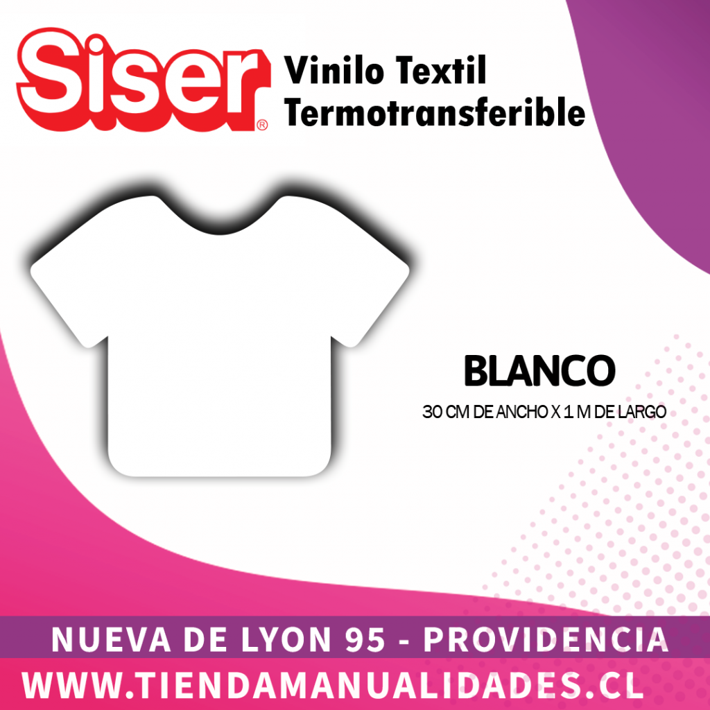 Vinilo Textil Siser White Blanco Cm X M