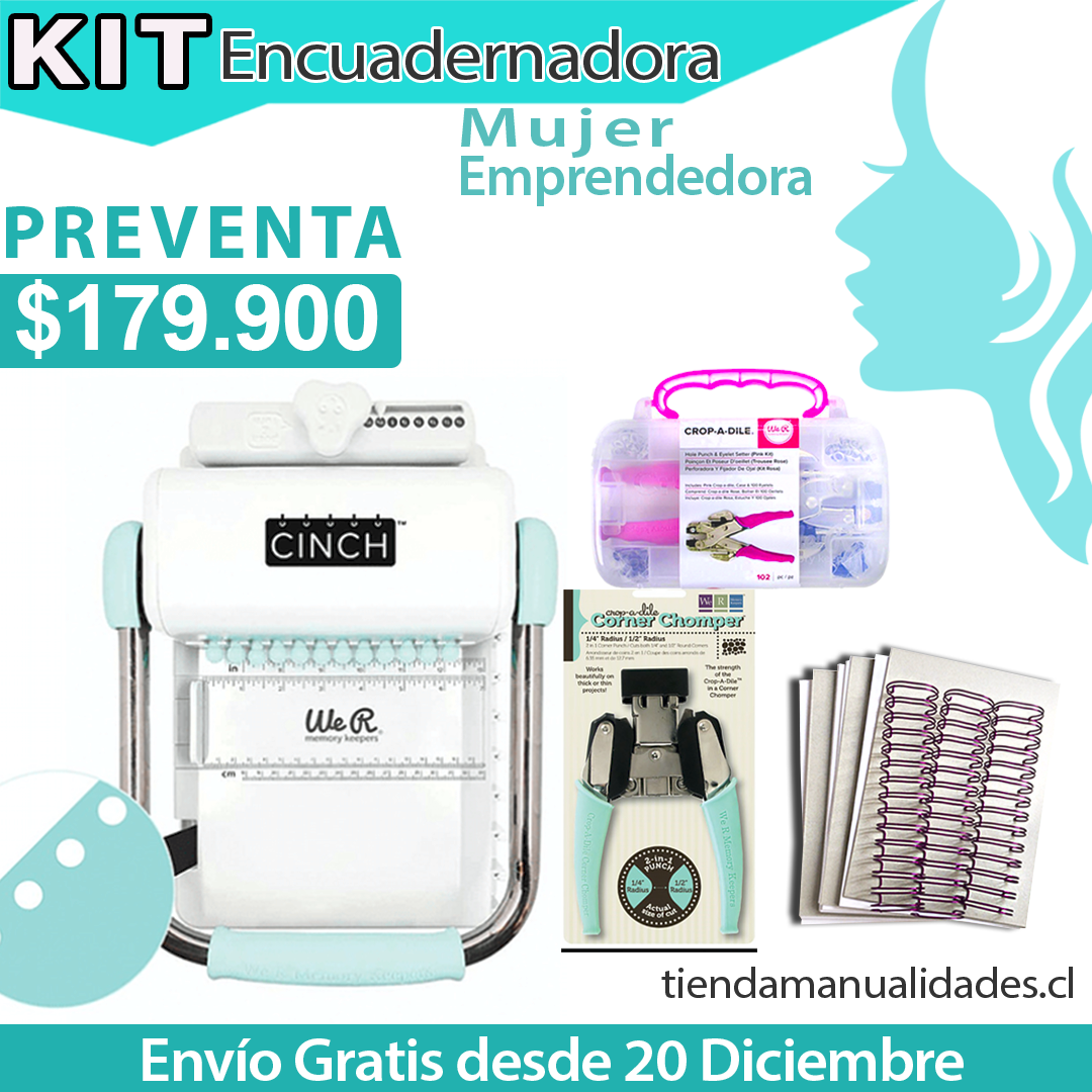 Kit Encuadernadora Cinch + Set Anillas