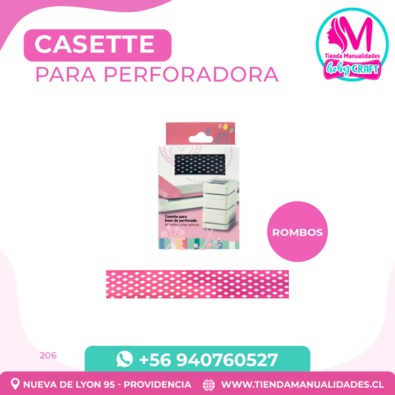 CBP-206- Casette para perforadora HOBY- ROMBOS -ENTREGA INMEDIATA