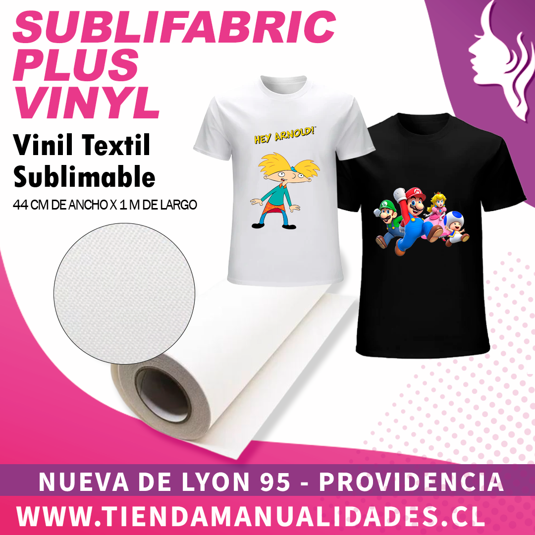 001_Vinilo Textil Imprimible Sublifabric Plus Vinyl ( 1 m de largo