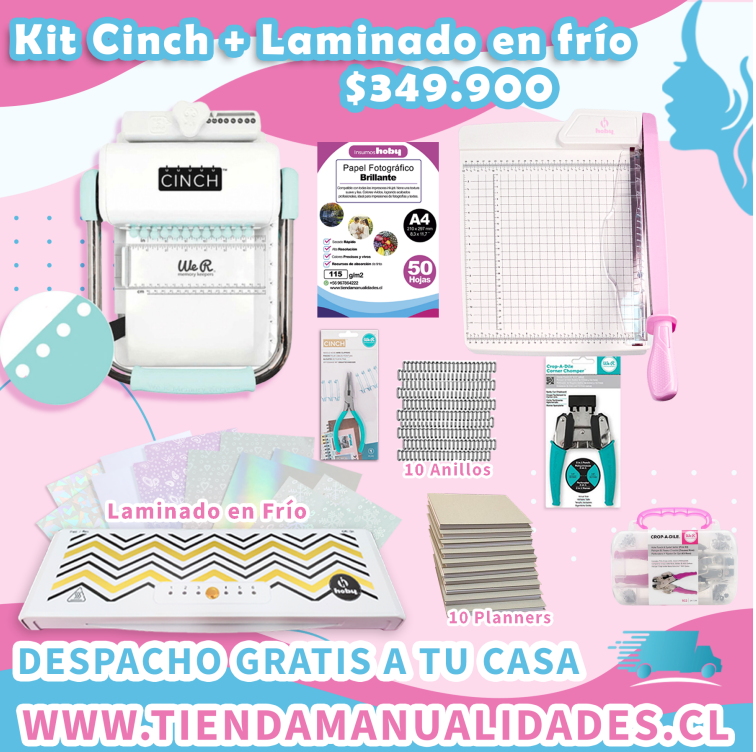 Kit Encuadernadora Cinch Cuadrada+ Laminadora