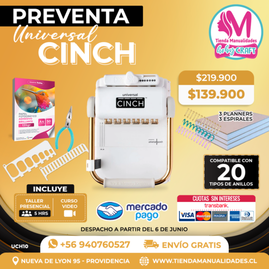 UCH10 PREVENTA Encuadernadora Universal Cinch