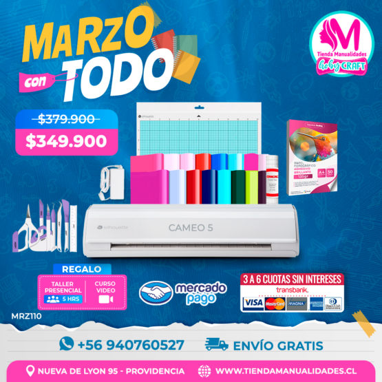 MRZ110 Kit Silhouette Cameo 5 - Envío gratis