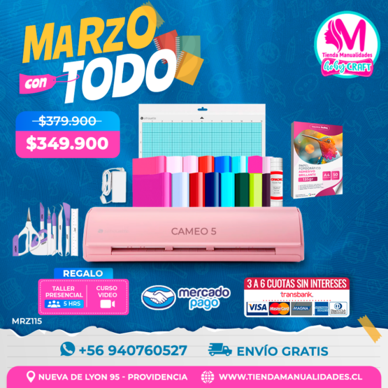 MRZ115 Kit Silhouette Cameo 5 - Envío gratis