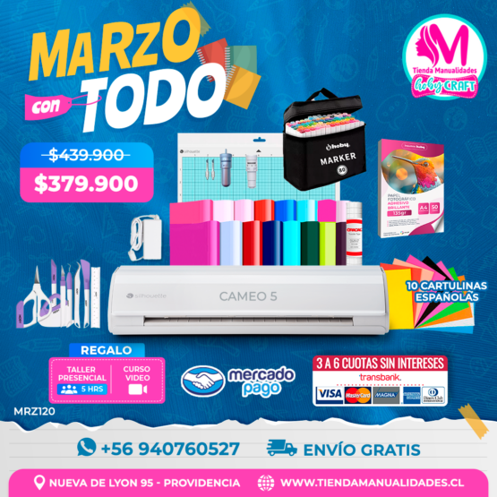 MRZ120 Kit Silhouette Cameo 5 - Envío gratis