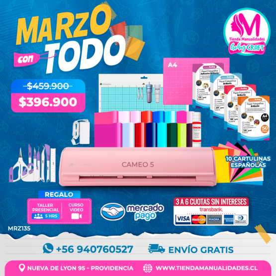 MRZ135 Kit Silhouette Cameo 5 - Envío gratis