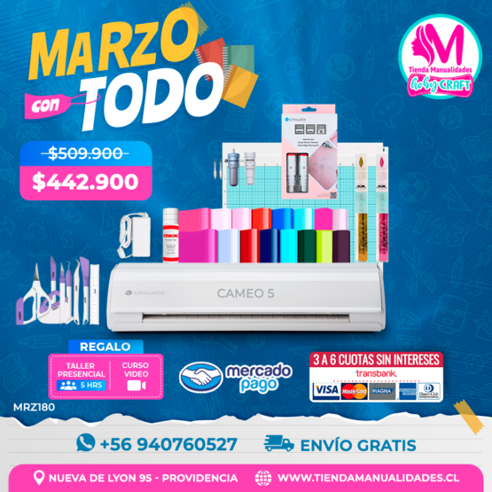 MRZ180 Kit Silhouette Cameo 5 - Envío gratis