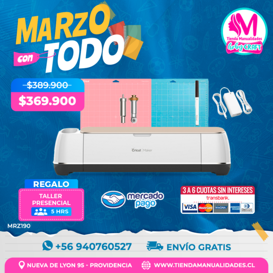 MRZ190 Kit Cricut Maker - Envío gratis