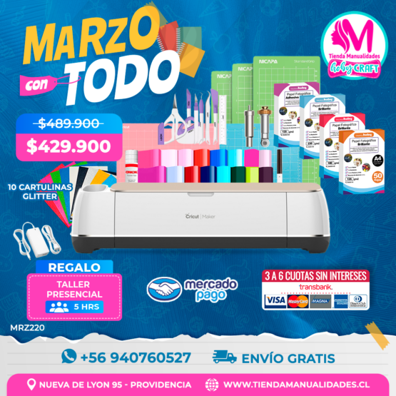 MRZ220 Kit Cricut Maker - Envío gratis