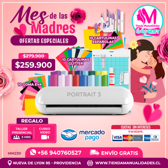 MM230 Kit Silhouette Portrait 3 - Envío gratis