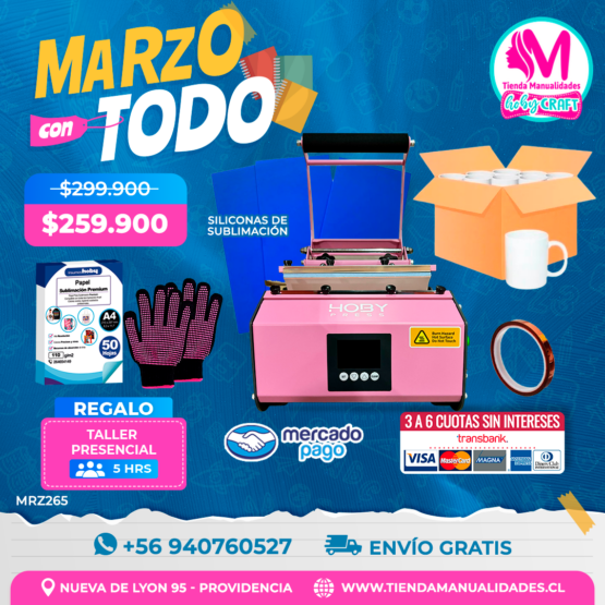 MRZ265 Kit Estampadora de tazones doble HobyPress - Envío gratis