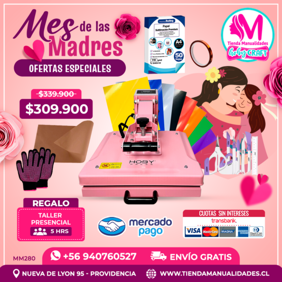 MM280 Kit Estampadora plana 38x38cm HobyPress - Envío gratis