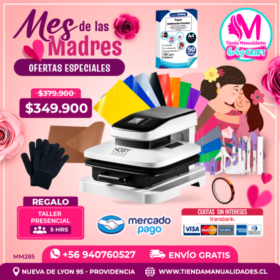 MM285 Kit Estampadora automática 38x38cm HobyPress - Envío gratis