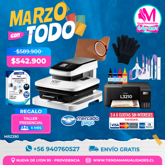 MRZ290 Kit Estampadora automática 38x38cm HobyPress - Envío gratis