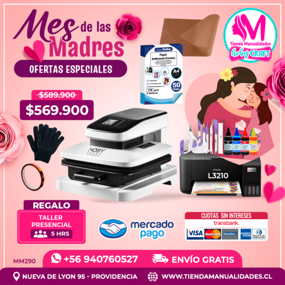 MM290 Kit Estampadora automática 38x38cm HobyPress - Envío gratis