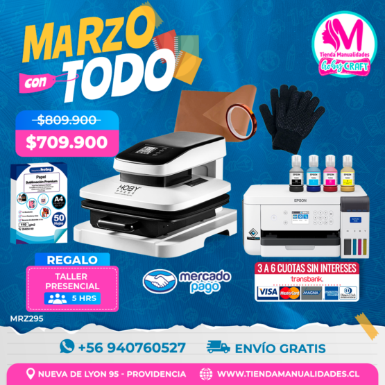 MRZ295 Kit Estampadora automática 38x38cm HobyPress - Envío gratis