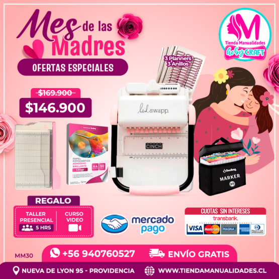 MM30 Kit encuadernadora Cinch rosa - Envío gratis