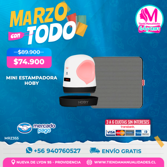 MRZ355 Mini Estampadora HobyPress - Envío gratis