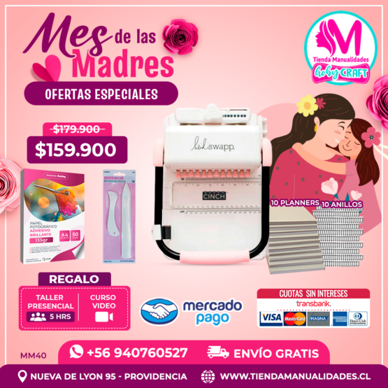 MM40 Kit encuadernadora Cinch rosa - Envío gratis