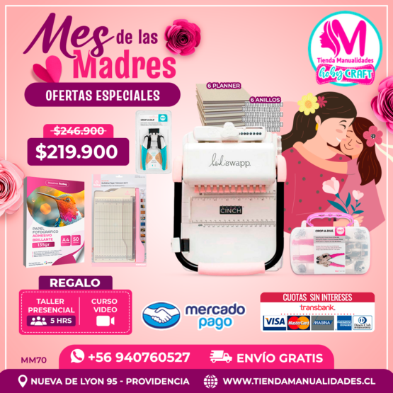 MM70 Kit encuadernadora Cinch rosa - Envío gratis