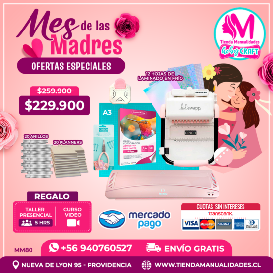 MM80 Kit encuadernadora Cinch rosa - Envío gratis
