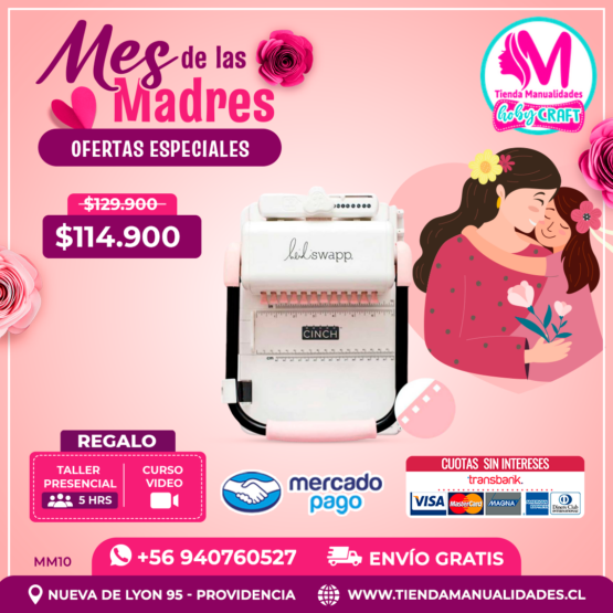 MM10 Encuadernadora Cinch rosa - Envío gratis