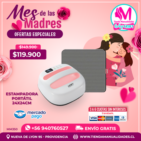 MM350 Estampadora portátil 24x24cm - Envío gratis