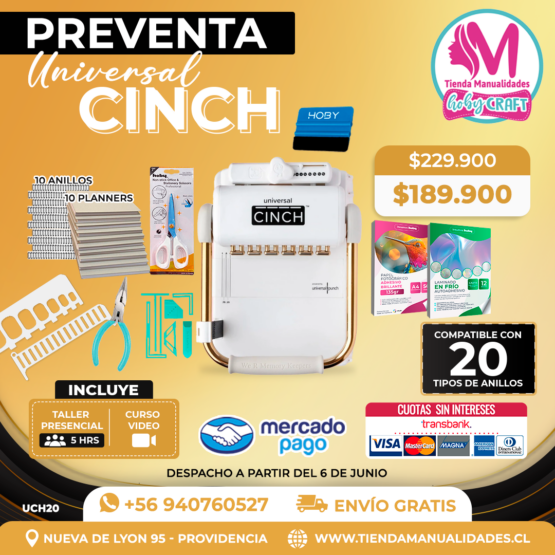 UCH20 PREVENTA Encuadernadora Universal Cinch
