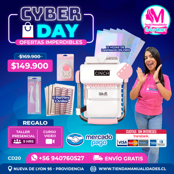CD20 Kit encuadernadora Cinch rosa - Envío gratis
