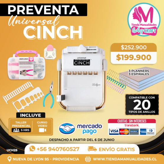UCH25 PREVENTA Encuadernadora Universal Cinch