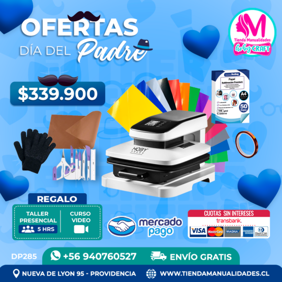 DP285 Kit Estampadora automática 38x38cm HobyPress - Envío gratis