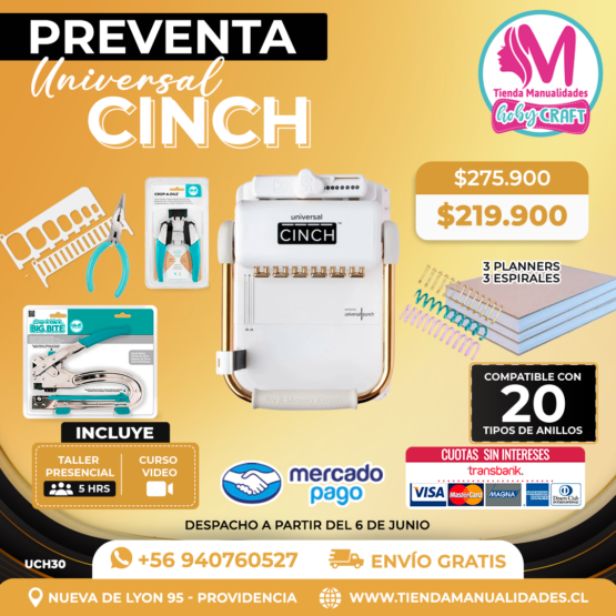 UCH30 PREVENTA Encuadernadora Universal Cinch