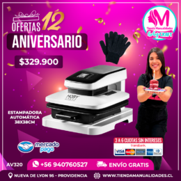 AV320 Estampadora automática 38x38cm HobyPress - Envío gratis