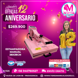 AV325 Estampadora plana 38x38cm HobyPress - Envío gratis