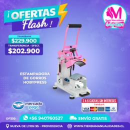 OF330 Estampadora de gorros HobyPress - Envío gratis