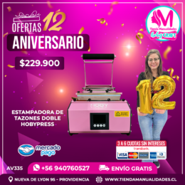 AV335 Estampadora doble de tazones - Envío gratis