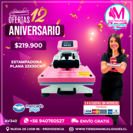 AV340 Estampadora plana 23x30cm HobyPress - Envío gratis