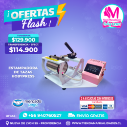 OF345 Estampadora de tazas HobyPress - Envío gratis