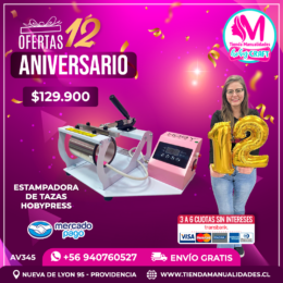 AV345 Estampadora de tazas HobyPress - Envío gratis