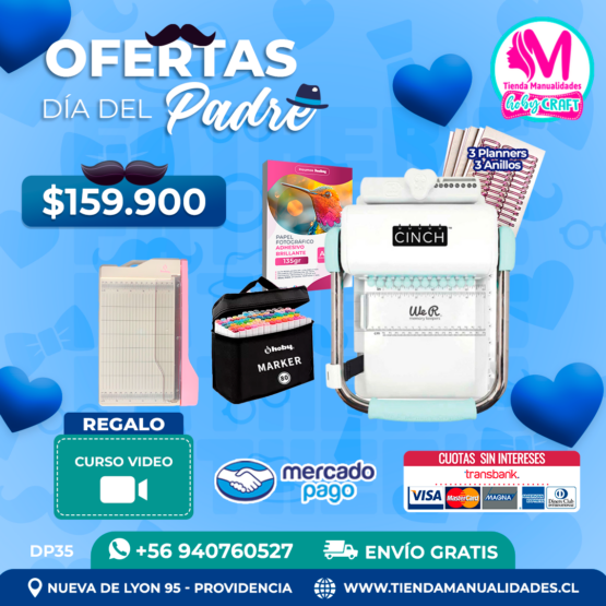 DP35 Kit encuadernadora Cinch verde - Envío gratis