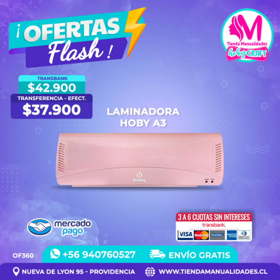 OF360 Laminadora Hoby A3 - Envío gratis