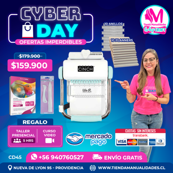 CD45 Kit encuadernadora Cinch verde - Envío gratis