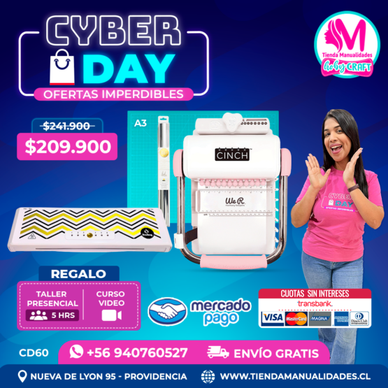 CD60 Kit encuadernadora Cinch rosa - Envío gratis