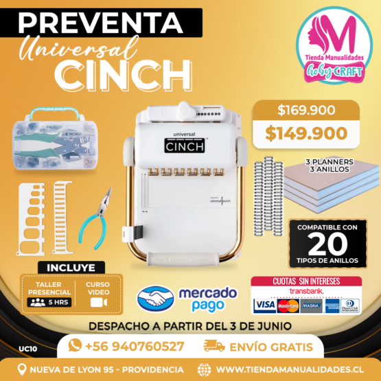 UC10 PREVENTA Encuadernadora Universal Cinch