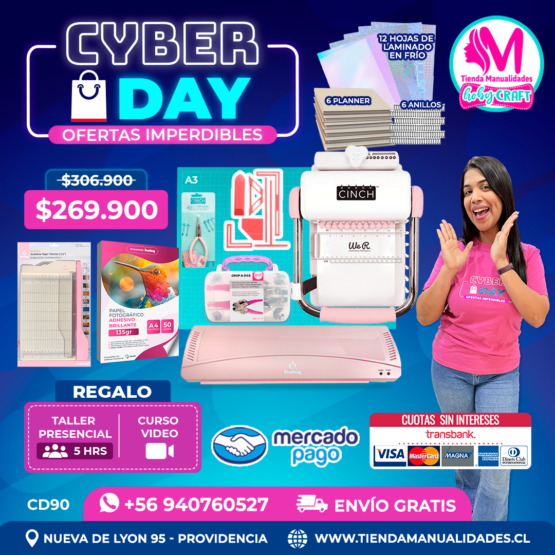 CD90 Kit encuadernadora Cinch rosa - Envío gratis