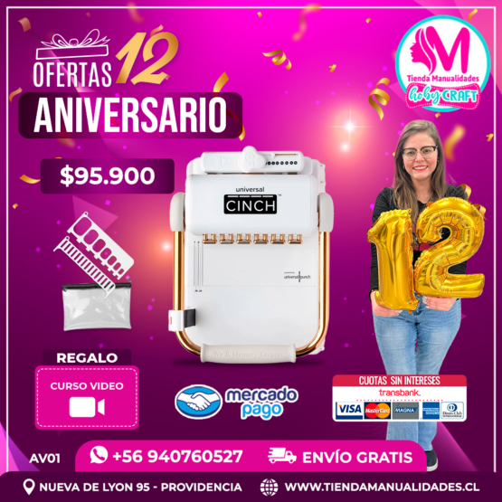 AV01 Encuadernadora Universal Cinch - Envío gratis
