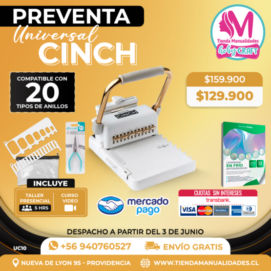UC05 PREVENTA Encuadernadora Universal Cinch
