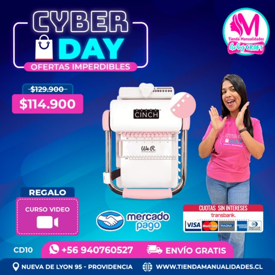 CD10 Encuadernadora Cinch rosa - Envío gratis