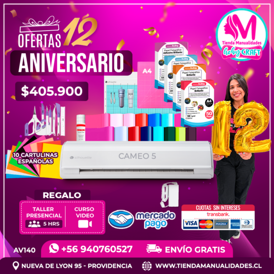 AV140 Kit Silhouette Cameo 5 - Envío gratis