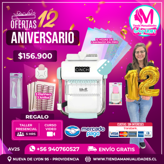 AV25 Kit encuadernadora Cinch verde - Envío gratis